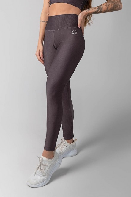 Calça Legging Estampa Digital com Cós Duplo (Marrom) | Ref: K3600-U