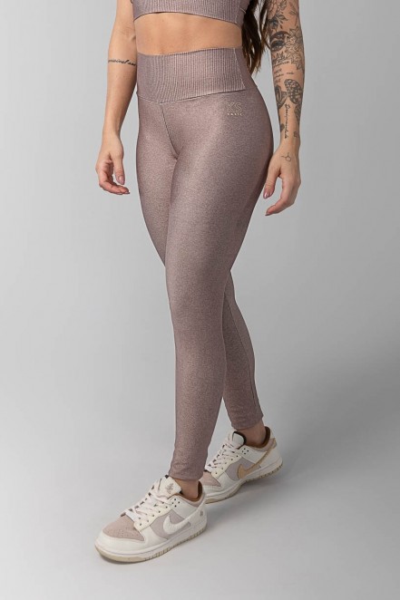 Calça Legging Estampa Digital com Cós Duplo (Avelã) | Ref: K3600-V