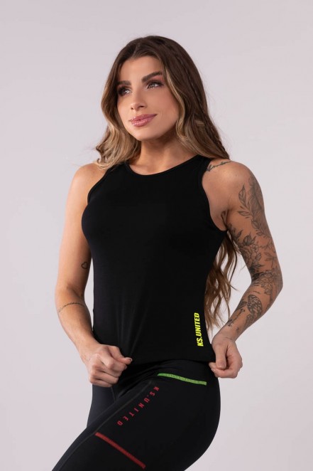 Camiseta com Alça Fina (Preto) | Ref: K3425-A