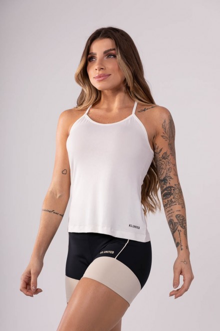 Camiseta com Detalhe nas Costas (Off-White) | Ref: K3554-C