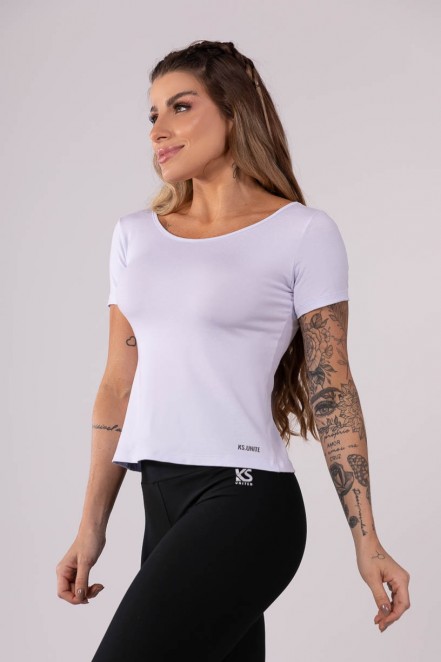 Blusa com Detalhe nas Costas (Branco) | Ref: K3560-B