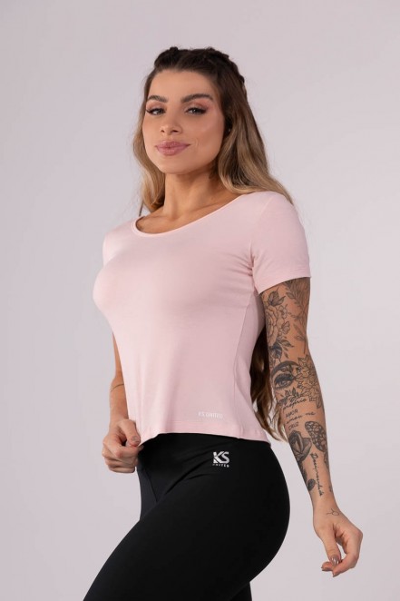 Blusa com Detalhe nas Costas (Rosa Claro) | Ref: K3560-C