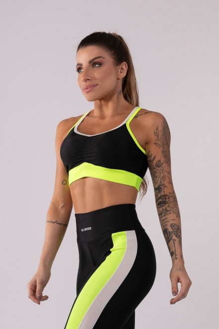 Top Tricolor (Preto / Amarelo / Cinza) | Ref: K3568-B