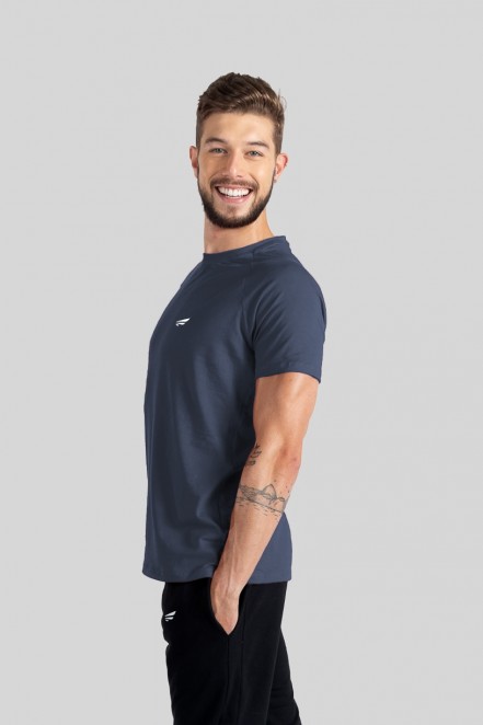 Camiseta Raglan Masculina (Cinza Escuro) | Ref: K3115-H