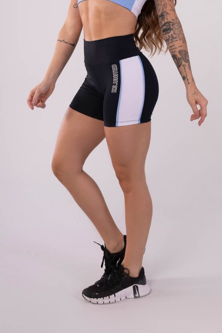 K3614-B_Short_com_Vivo_e_Recorte_Lateral_Preto__Azul__Branco__Ref:_K3614-B