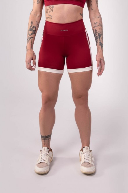 Short Bicolor com Pala (Vinho / Off-White) | Ref: K3827-B