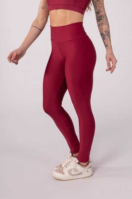 Calça Legging com Cobertura no Cós Costas (Vinho) | Ref: K3776-D