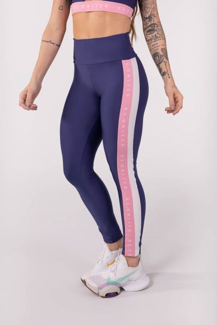 K3798-A_Calca_Legging_com_Elastico_Personalizado_e_Faixa_na_Lateral_Azul_Marinho__Rosa__Off-White__Ref:_K3798-A