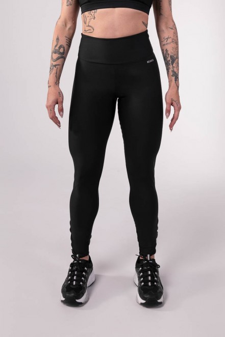 Calça Legging com Detalhe Cruzado na Barra (Preto) | Ref: K3802-A