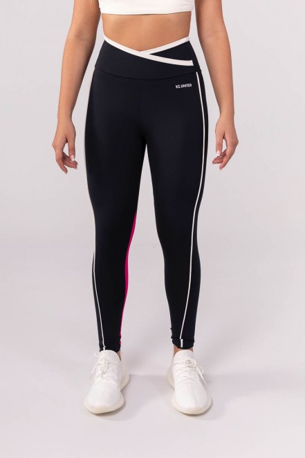 K3846-A_Calca_Legging_com_Cos_Transpassado_e_Vivo_Preto__Off-White__Rosa__Ref:_K3846-A