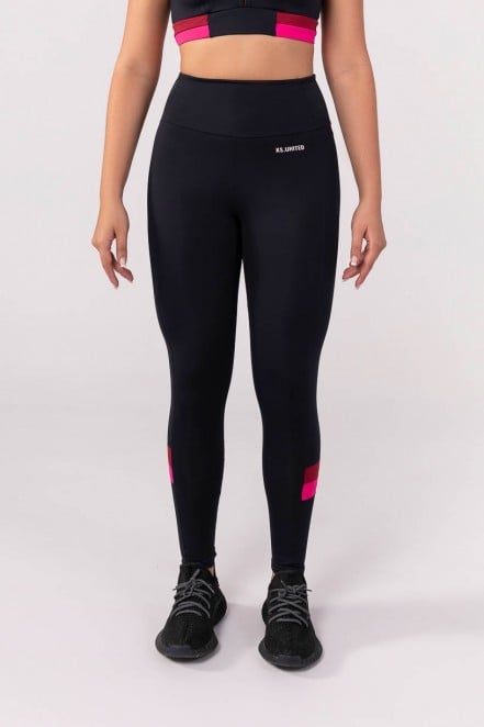 K3838-A_Calca_Legging_com_Faixas_na_Panturrilha_Preto__Rosa__Vinho__Ref:_K3838-A