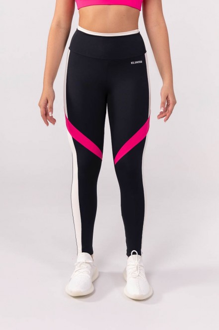 K3845-A_Calca_Legging_com_Recortes_Contrastantes_Preto__Off-White__Rosa__Ref:_K3845-A