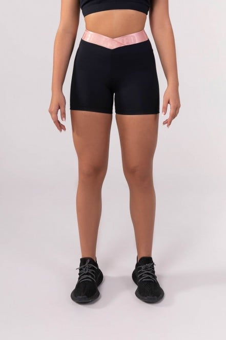 K3836-A_Short_com_Elastico_Personalizado_e_Vivo_Preto__Rosa__Ref:_K3836-A