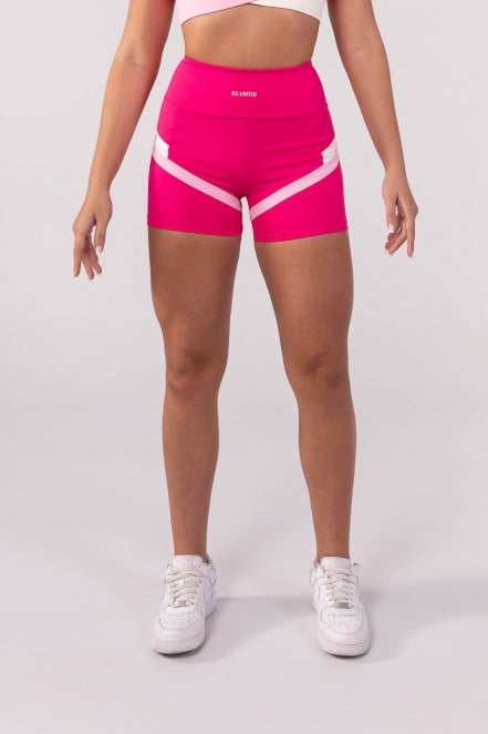 K3865-A_Short_com_Faixas_Rosa__Off-White__Rosa_Claro__Ref:_K3865-A