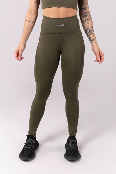 Calça Legging com Cós Diferenciado (Verde Militar) | Ref: K3927-B