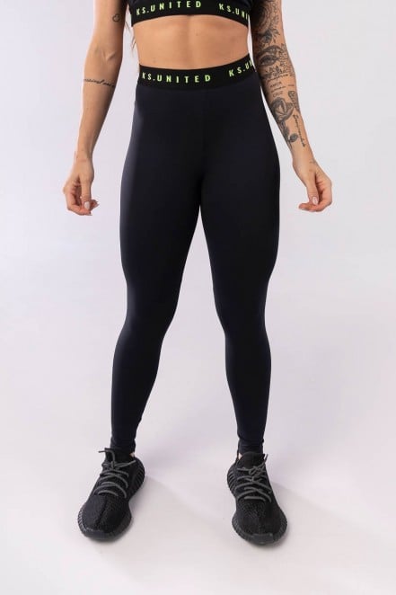 Calça Legging Básica com Elástico (Preto) | Ref: K3575-A