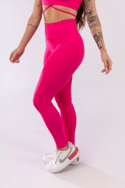 Calça Legging sem Gancho com Cós em V (Rosa) | Ref: K3930-C