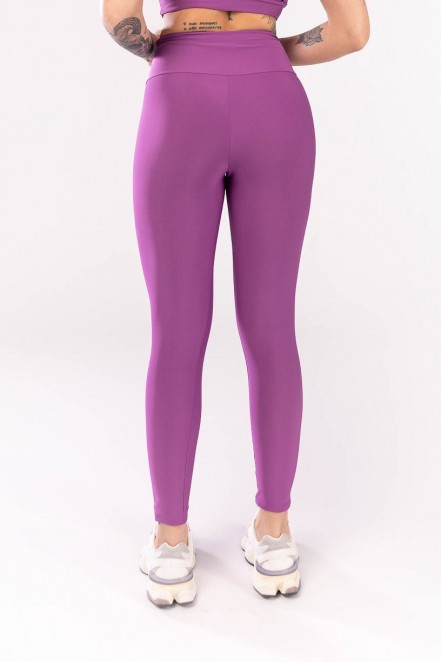 Calça Legging com Sobreposição no Cós (Roxo) | Ref: K4030-C