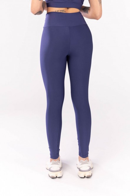 Calça Legging com Sobreposição no Cós (Azul Marinho) | Ref: K4030-D