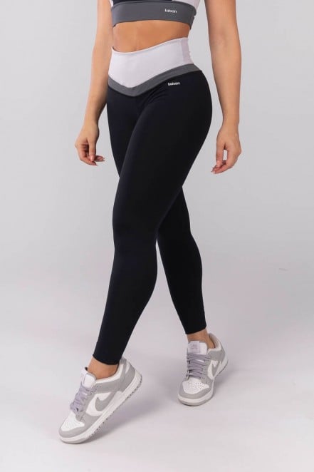 K4108-A_Calca_Legging_Tricolor_com_Cos_Arredondado_Preto__Cinza_Claro__Grafite__Ref:_K4108-A