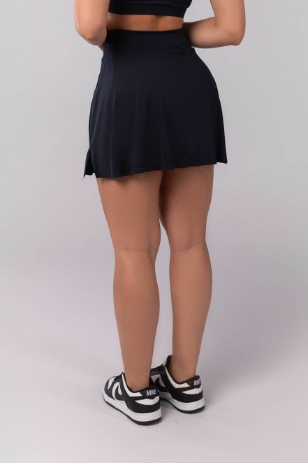 Short Saia com Cós Transpassado (Preto) | Ref: K4066-A