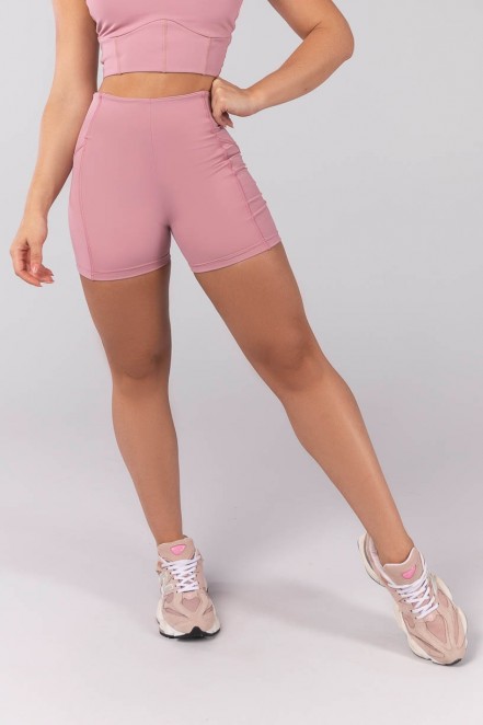 Short com Coberturas (Rosa Claro) | Ref: K4104-D