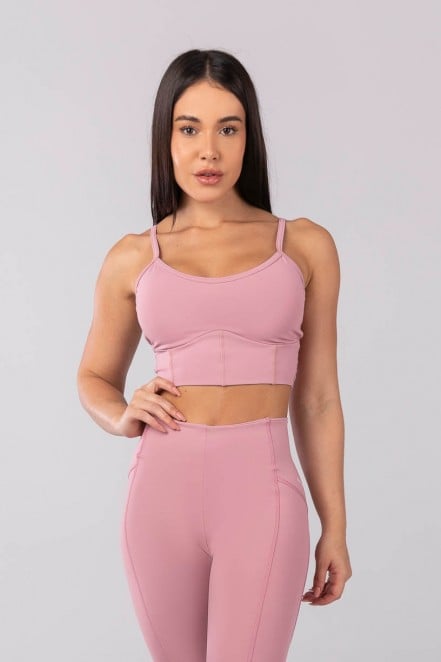 Top com Alças e Cobertura (Rosa Claro) | Ref: K4102-D