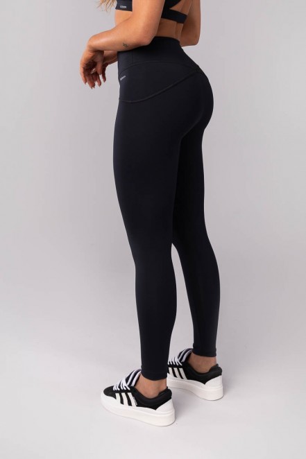 Calça Legging com Recortes no Quadril (Preto) | Ref: K4135-A