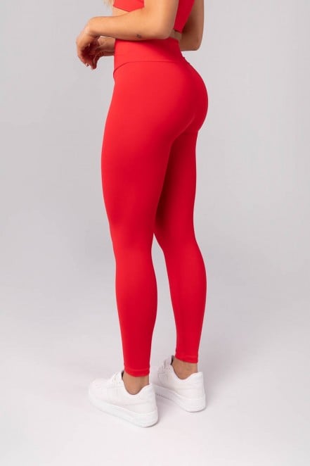 Calça Legging com Cós Transpassado (Vermelho) | Ref: K4152-A