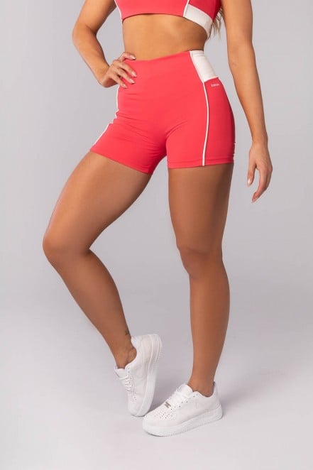 K4164-B_Short_com_Cos_Contrastante_e_Vivo_Rosa_Pink__Off-White__Ref:_K4164-B