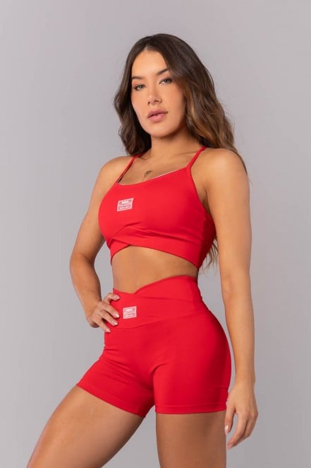 Top com Cós Transpassado (Vermelho) | Ref: K4151-A