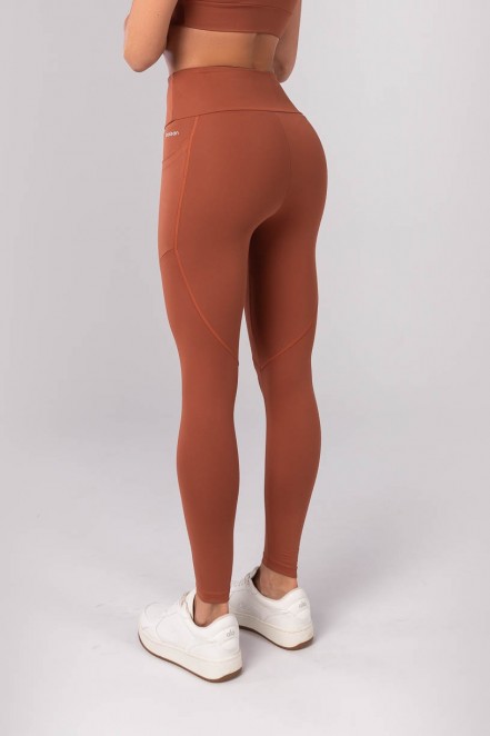 Calça Legging com Bolsos e Cobertura (Marrom) | Ref: K4176-B