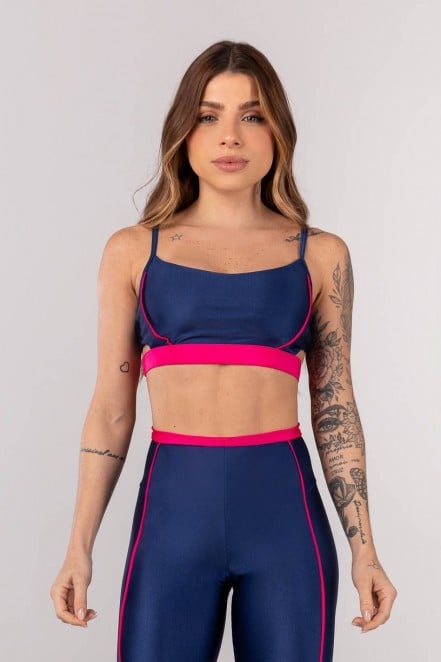 K4012-C_Top_com_Alcas_e_Tira_no_Cos_Azul_Marinho__Rosa_Cereja__Ref:_K4012-C