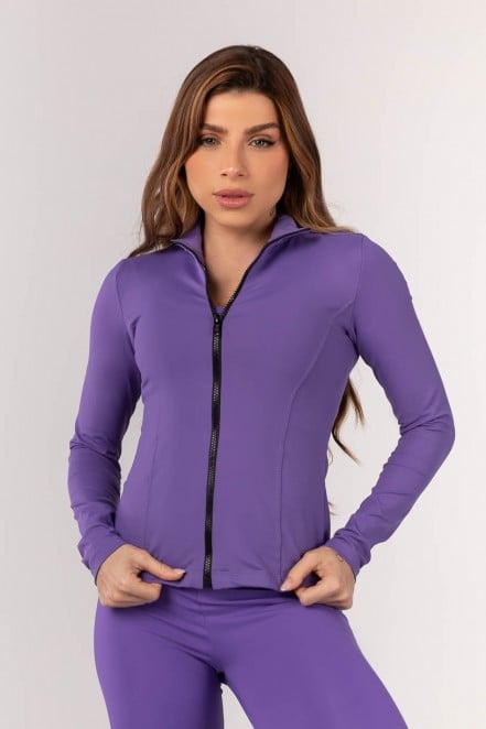 Casaco Slim com Gola Alta (Roxo) | Ref: K4347-J