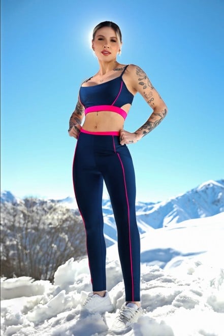 K4013-C_Calca_Legging_com_Vira_e_Vivo_Azul_Marinho__Rosa_Cereja__Ref:_K4013-C