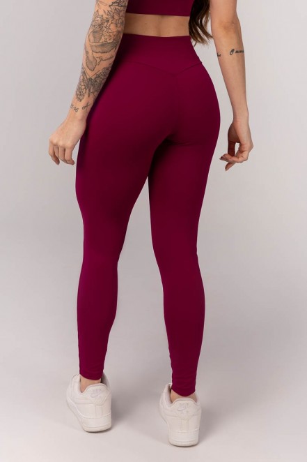 Calça Legging com Cós em V e Recortes (Açaí) | Ref: K4200-E