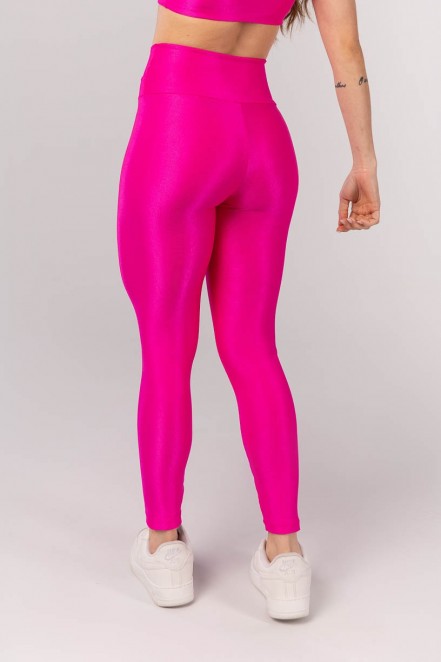 Calça Legging Canelada com Cós Transpassado (Rosa Pink) | Ref: K4251-A