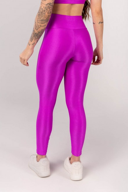 Calça Legging Canelada com Cós Transpassado (Roxo) | Ref: K4251-B
