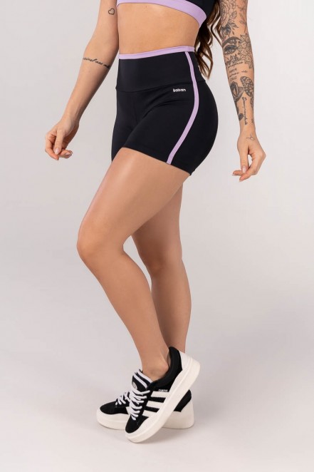 K4234-A_Short_com_Vira_no_Cos_e_Chapado_Lateral_Preto__Lilas__Ref:_K4234-A
