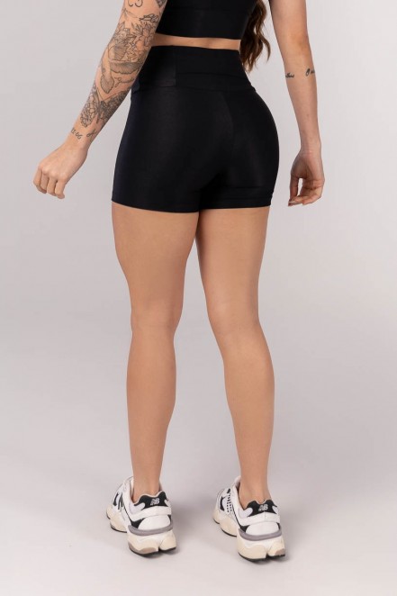 Short Canelado com Bolso no Cós (Preto) | Ref: K4249-A
