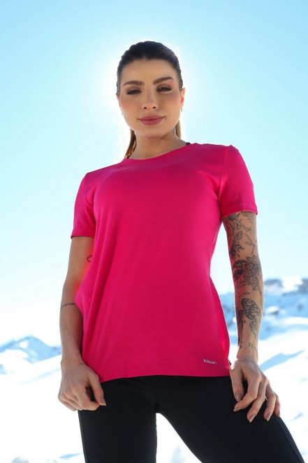 Blusa com Fendas Laterais (Rosa Pink) | Ref: K4288-B