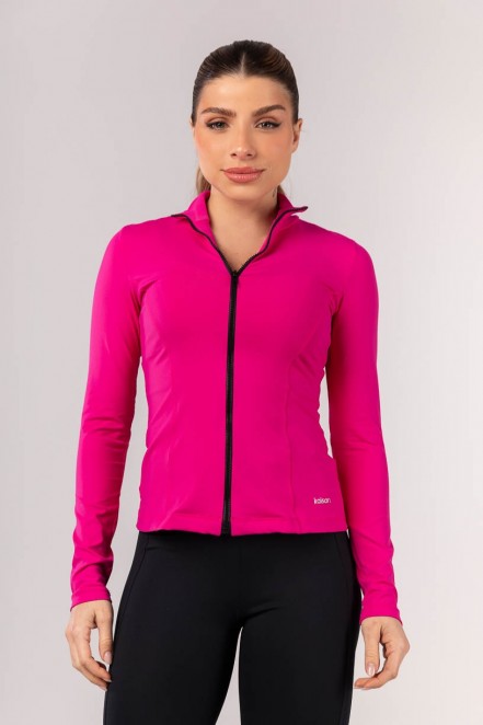 Casaco Slim com Gola Alta (Rosa Pink) | Ref: K4347-N