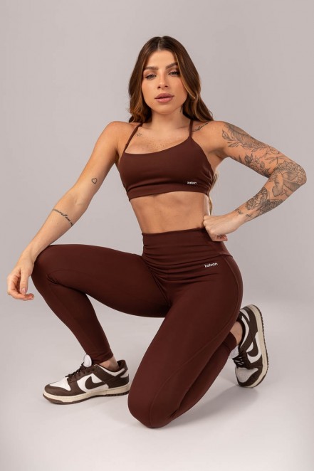 K4081-D_Calca_Legging_com_Cos_em_V_e_Recortes_Marrom__Ref:_K4081-D