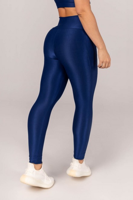 Calça Legging com Bolsos Laterais (Azul) | Ref: K4306-A