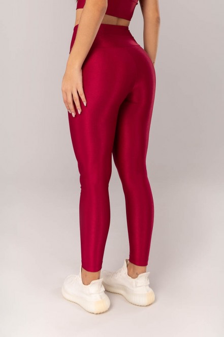 Calça Legging Básica Canelada (Cereja) | Ref: K4190-D