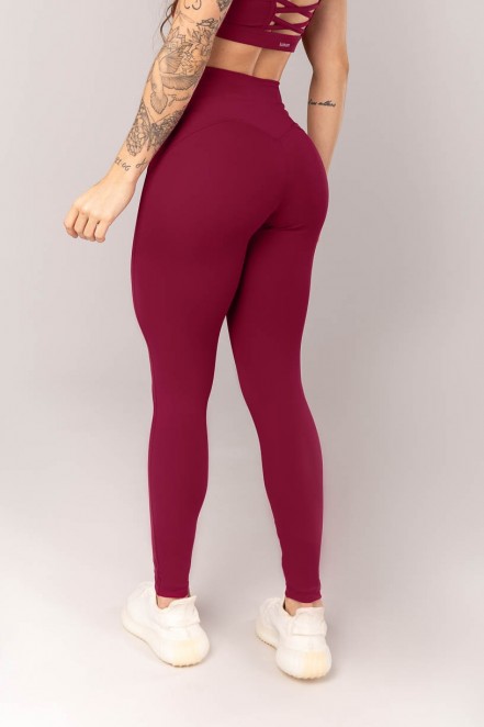 Calça Legging com Recortes Costas (Açaí) | Ref: K4343-B
