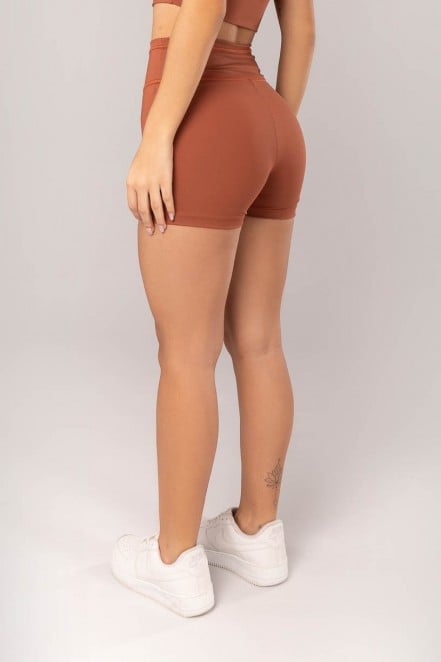 Short com Cobertura no Cós e na Vira (Marrom) | Ref: K4322-B