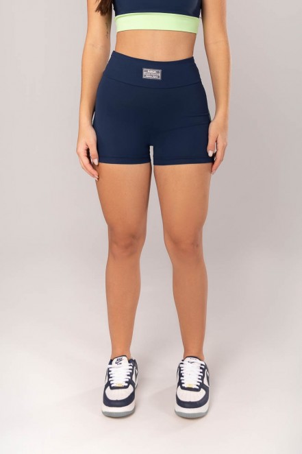 Short Bicolor com Vivo (Azul Marinho / Verde) | Ref: K4333-B