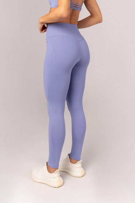 Calça Legging com Cós em V e Recortes (Azul Periwinkle) | Ref: K4081-E