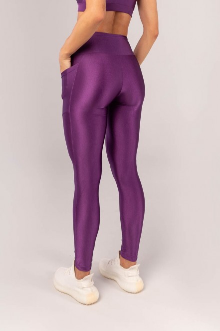 Calça Legging com Bolsos Laterais (Roxo) | Ref: K4375-A